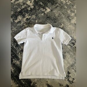 Ralph Lauren White Polo with Navy Pony - Kids